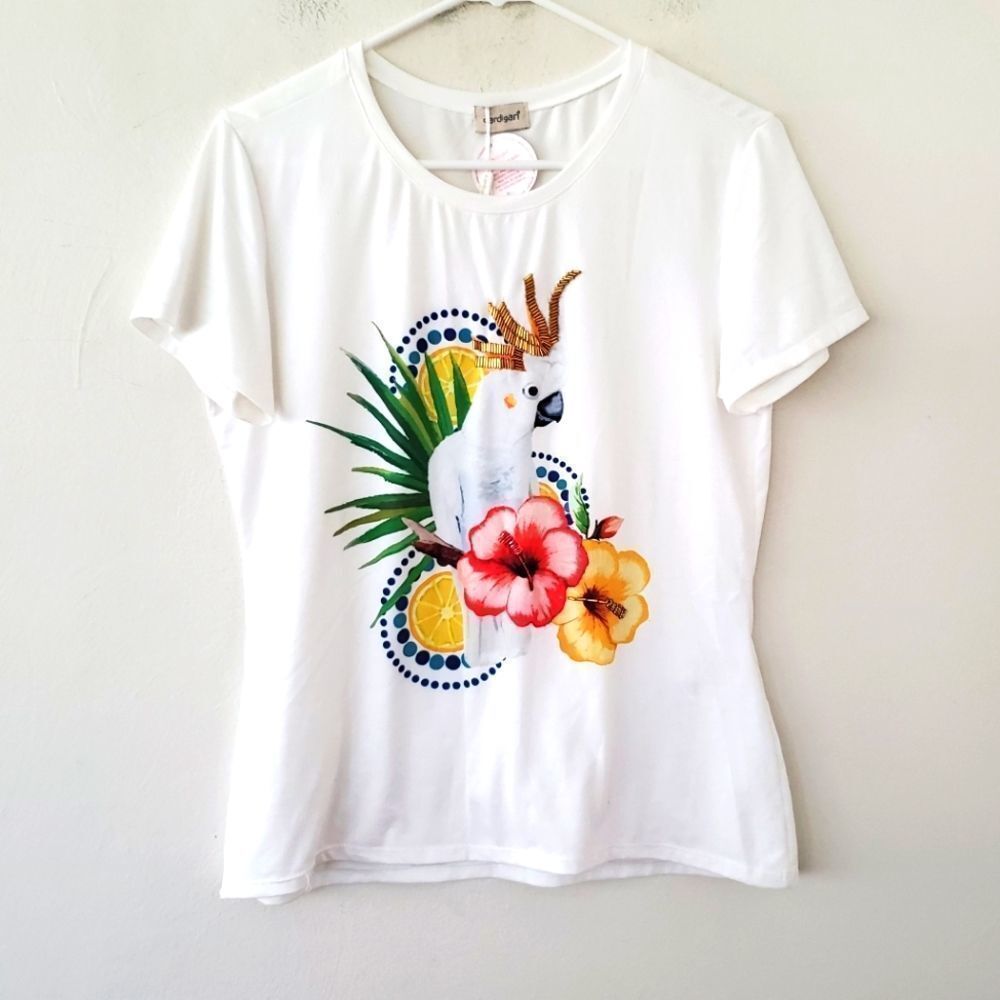 *NWT Cardigan Beaded Cacatua Tee Sz.M